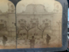Stereoview Slide Remains of the cathedral after the Earthquake Reggio It... - $3.86