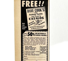 Dave Cook Fishing Camping Catalog 1953 Advertisement Outdoor Sporting DW... - $19.99