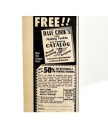 Dave Cook Fishing Camping Catalog 1953 Advertisement Outdoor Sporting DW... - $27.34 CAD