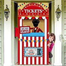 Carnival Circus Theme Party Decorations Photo Door Banner Ticket Booth Polyester - £19.40 GBP