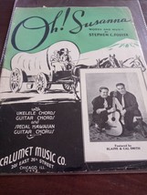 &quot;OH! SUSANNA&quot;  Stephen Foster Featured by Blaine &amp; Cal Smith 1935 Sheet Music - £68.94 GBP