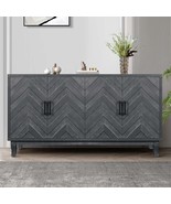 Vintage Taupe Grey Buffet Cabinet - Stylish Storage for Entryway - $7,385.39 MXN