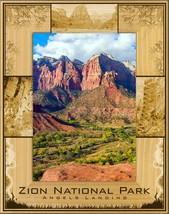 Zion National Park Angel&#39;s Landing Utah Laser Engraved Wood Picture Frame 3 x 5 - £20.72 GBP