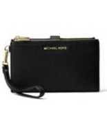 Michael Kors Women&#39;s Jet Set Travel Double Zip Wristlet Black - $127.88 CAD