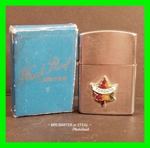 Unfired Vintage Toronto Canada Petrol Lighter With Unique Leaf And Origi... - $34.64