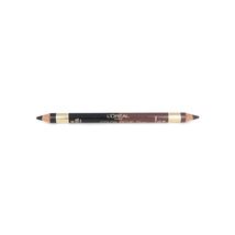 L'oreal Color Riche Duo Black Eyeliner Pencil And Brown Eyebrow Pencil 2in1 - $6.99