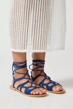UO Hazel Gladiator Sandals Blue Lace Up Flats Open Toe NEW Size 8 - £17.05 GBP