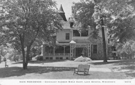 Covenant Harbor Bible Camp Main Residence Lake Geneva Wisconsin postcard - £5.53 GBP