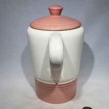 Vtg MCM Retro Continental Kilns Salmon Pink Coffee Tea Pot Water Pitcher w Lid - £29.05 GBP