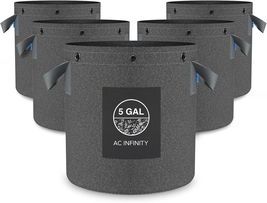 5-Pack Heavy Duty Fabric Pots, 5 Gallon Aeration Grow Bags for Optimal G... - $56.38