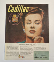 Print Ad Cadillac Car Postwar Buy War Bonds Vintage 1945 General Motors Woman - £7.81 GBP