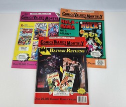 Comic Values Monthly Magazine 63, 70, 71 Batman Returns Hulk X-Men 1992 - £15.76 GBP