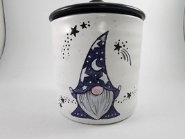 Sheffield Home Wizard Gnome Covered Crock Canister With Scoop Speckled  - £18.00 GBP