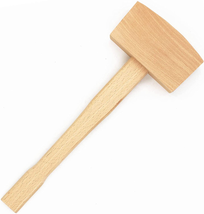 WEICHUAN 5&quot; Unfinished Beech Wood Mallet Ice Hammer Mallet - Solid Beechwood Dam - £18.03 GBP