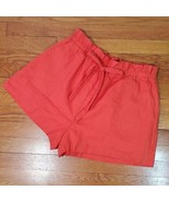 Lush Shorts Size L Cotton Linen Rayon Tie Front Pockets Elastic Waistban... - £20.03 GBP