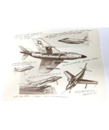 F3H-2M XF3H Plane Art Print Drawing McDonnell Douglas 1986 75th Anniversary - £18.63 GBP
