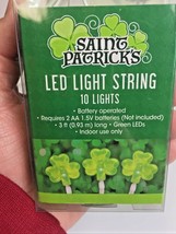 St. Patrick&#39;s Led Light String~ 3 Packs For A Total Of 30 Lights. 9 Foot Strand - £7.68 GBP