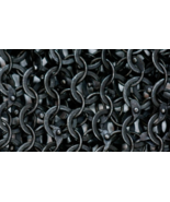 2 Black SHEET Set/ChainMail Sheet Round Riveted Flat Washer Rings 10mm - £65.95 GBP