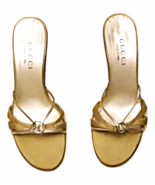 Athentic Gucci Women Gold Sandals  - £62.42 GBP