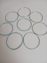 Lot Of 8 Teal Bangle Bracelets - $121.72 MXN