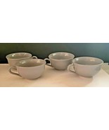 4 HAZEL ATLAS OVIDE COFFEE CUPS GRAY - $12.00