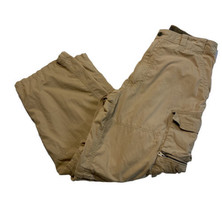 Vintage Abercrombie &amp; Fitch Khaki Convertible Pants Medium Cargo Pockets - £34.23 GBP
