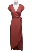 L Space Maxi Dress Womens Size XS Goa Wrap Cover Up  Red Currant - £19.35 GBP