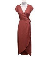 L Space Maxi Dress Womens Size XS Goa Wrap Cover Up  Red Currant - £19.49 GBP