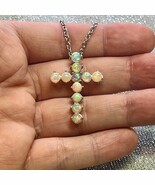 Authenticity Guarantee

Natural Opal Cross Pendant Necklace 20&quot; 14k WG 4... - $1,892.88