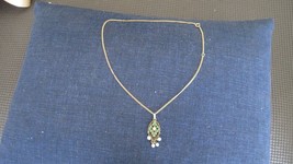 Vintage Sarah Coventry Goldtone Necklace Swinging Pendant - £9.32 GBP