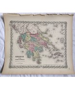 GREECE and the IONIAN REPUBLIC, No 23, Antique Atlas Map 1855 Colton Wor... - $1,006.67 MXN