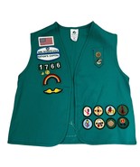Girl Scouts USA Junior Vest With Patches Medium Nation&#39;s Capital Insignia - $26.20 CAD