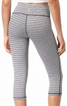 Ideology Womens Striped Cropped Leggings Size Small Color Black/White Jacquard - £24.21 GBP