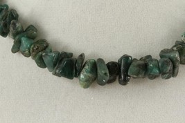 Vintage Jewelry Semi Precious Stone Aventurine Rough Bead Beaded Necklac... - $15.79