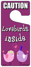 Lovebirds inside Novelty Metal Door Hanger DH-160 - $18.95