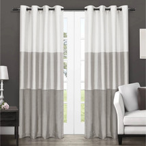 Exclusive Home Chateau Striped Grommet Curtain Panel Pair 54&#39;&#39; x 84&#39;&#39; - £40.05 GBP