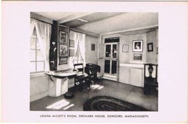 Concord Massachusetts Postcard Little women Louisa Alcott&#39;s Room Orchard House - $2.96