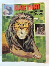 1967 Ivan Tors Daktari Tv Show Whitman Coloring Book Flocked Cover Some Coloring - £5.93 GBP