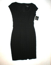 New Womens 2 NWT Designer Dress Nanette Lepore Black USA Sheath Textured SS NYC - £389.95 GBP