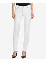 LRL Lauren Jeans Co. Womens Denim Slimming Straight Leg Jeans White 16  - £87.04 GBP