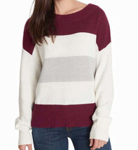 Lucky Brand Womens Colorblock Sweater Color Red/Burgundy/Cream/Grey Size L - £36.70 GBP