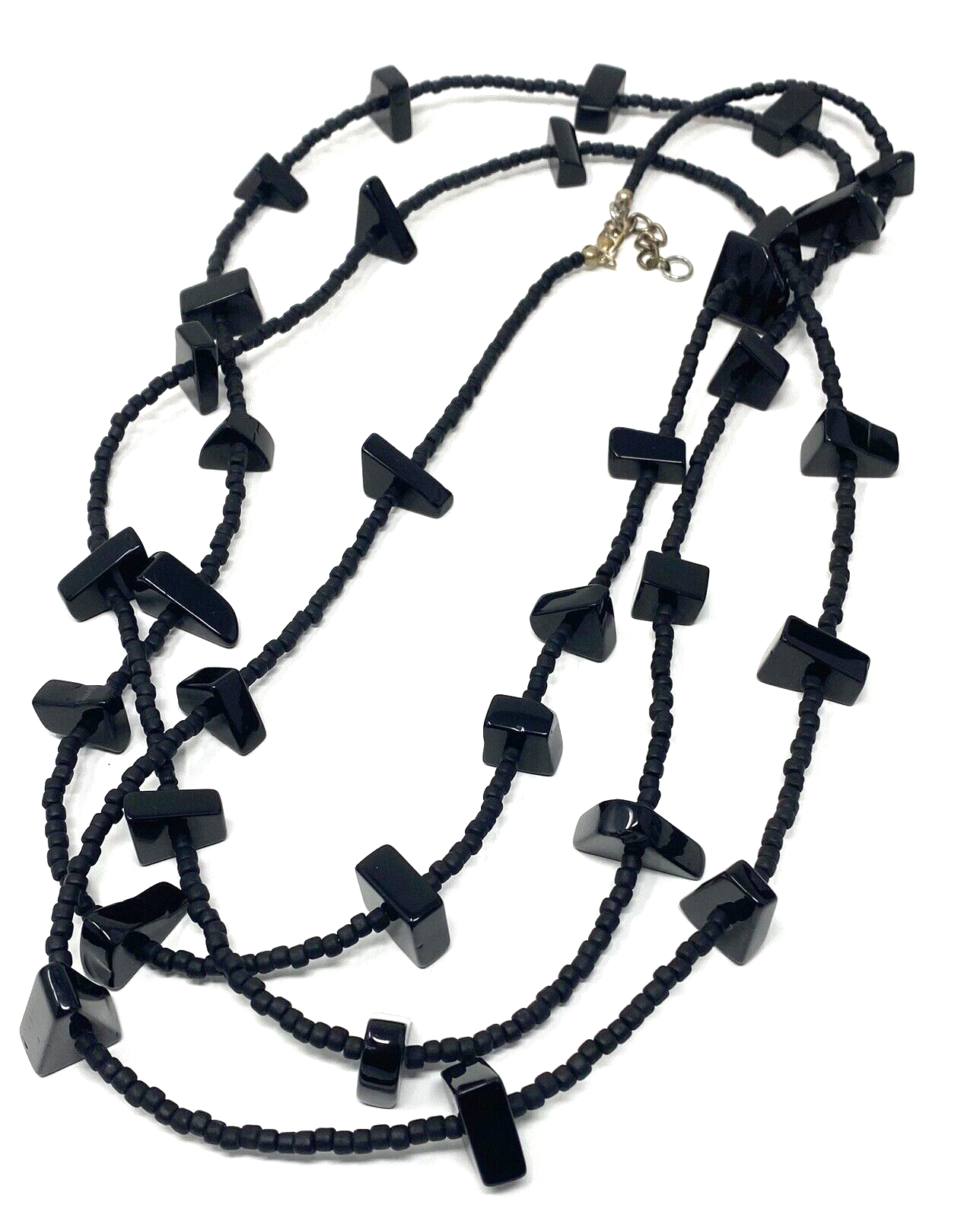 Primary image for Chico's Long Black Stone Layered Station Necklace