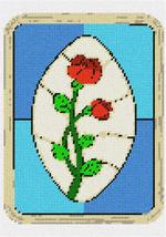 Pepita Needlepoint Canvas: Flowers Stained Glass, 7&quot; x 10&quot; - £39.97 GBP+