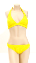 Roxy 2-Piece Yellow Eyelet Fabric Bikini Women&#39;s L NWT - £62.21 GBP