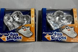 VTG  Reynolds  24 Foil Baking Cups Fun Shapes Ghosts New  2005 Halloween... - $372.49 MXN