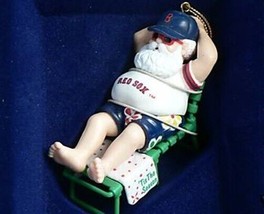 BOSTON RED SOX Christmas Ornament Santa Beach Chair Collectible NEW NIB ... - £15.96 GBP