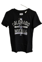 Majestic Youth Colorado Rockies On Field Property Crew Neck TShirt, Black, XL 18 - £11.86 GBP