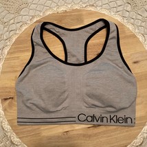 Calvin Klein Performance Quick Dry Low Imact Wireless Sports Bra Gray St... - $9.22