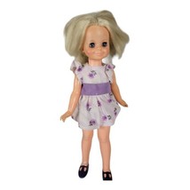 Vintage 1970 Ideal Crissy’s Cousin Velvet Doll Growing Hair Working Purple Dress - $25.22