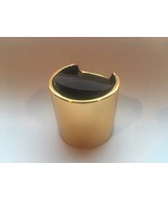 28/410 Dispensing Aluminum Cap Disc Top - Gold Ring &amp; Black Disc - £1.29 GBP